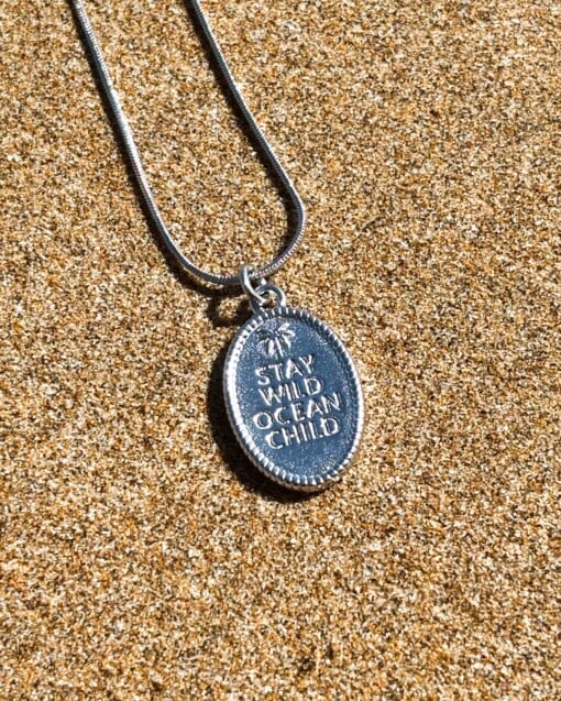 Oceaan Skategirl ketting zilver