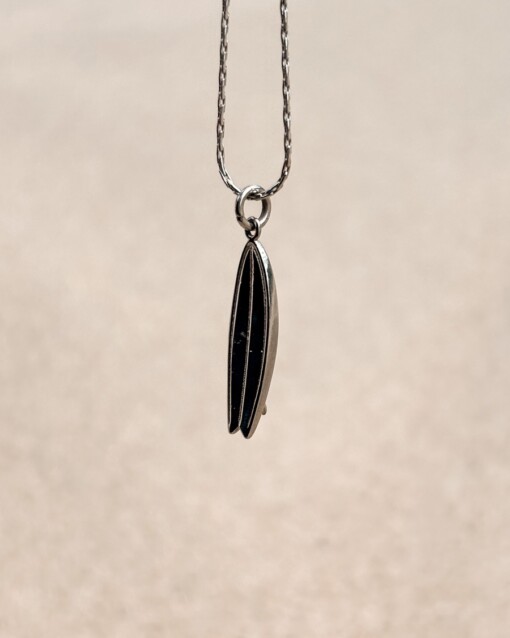 Oceaan Shortboard Ketting Zilver