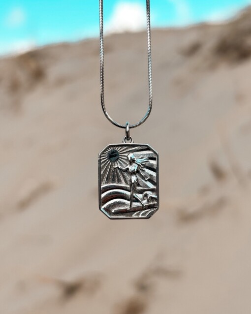 Oceaan Surfgirl Ketting Zilver