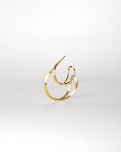Oorstekers - SWIRL (large) - verguld zilver