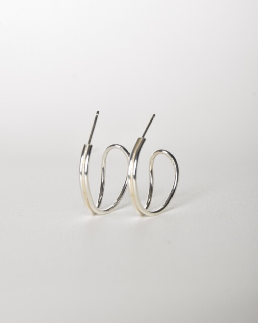 Oorstekers - SWIRL (large) - zilver