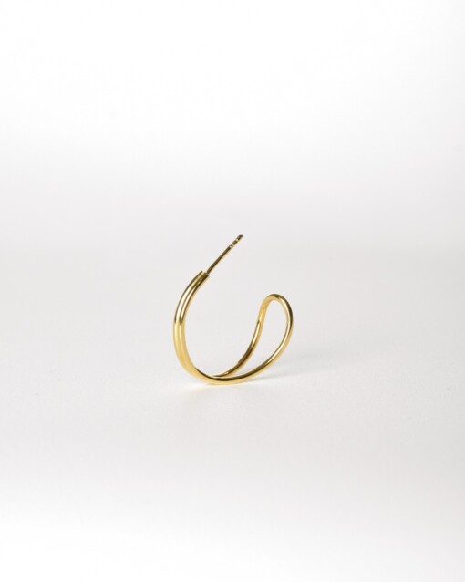 Oorstekers - SWIRL (small) - verguld zilver