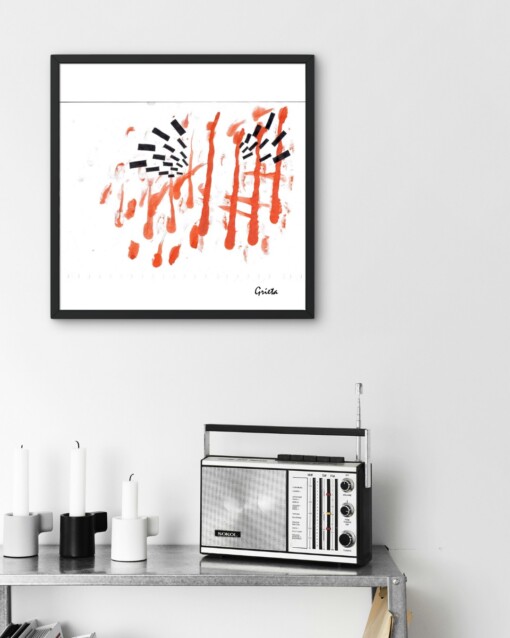 Kunst print, Eco materiaal, Handgemaakt, Uniek stuk! = Hard Work, Pays off. (poster, verschillende afmetingen)