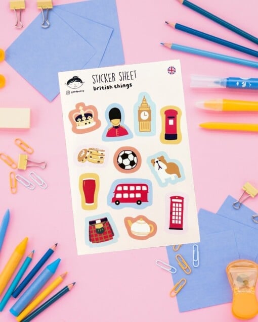 Sticker Sheet – Britse Cultuur
