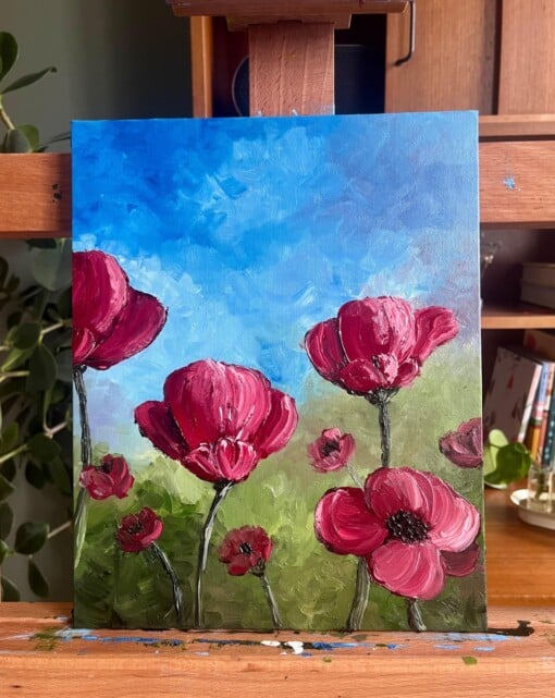 Schilderij "Poppy" - origineel kunstwerk in olieverf