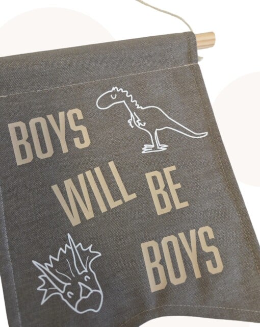 Handgemaakte Decoratie-, Cadeauset Boys will be Boys | Dinokamer decoratie