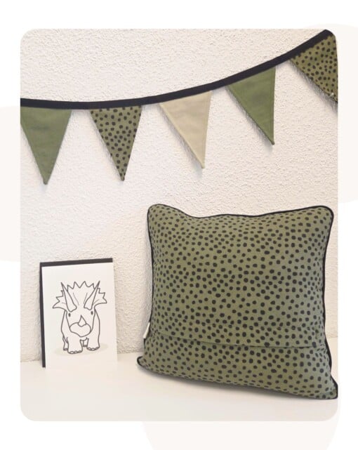 Handgemaakte Decoratie-, cadeauset Terry Triceratops | Dinokamer decoratie