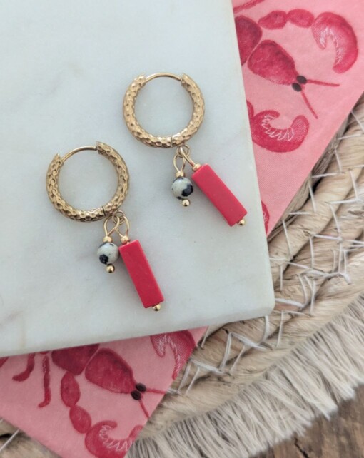 Natural Duo oorbellen goud