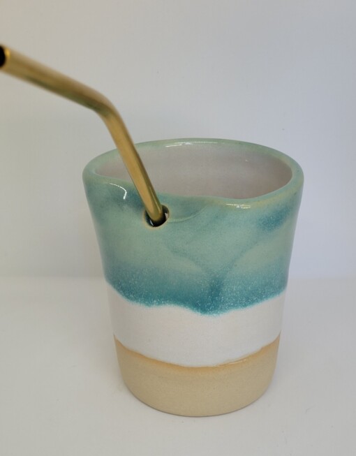 Rietjesbeker blauw-wit