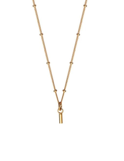 Gold Plated Necklace With Rod