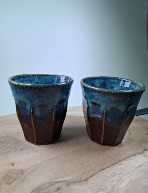 2 keramiek koffiebekers Avondlucht Small