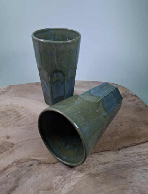 2 keramiek koffiebekers Green Large