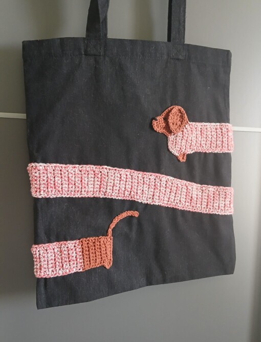 De Teckel Tote Bag, Katoenen Market Tas voor Hondenliefhebbers
