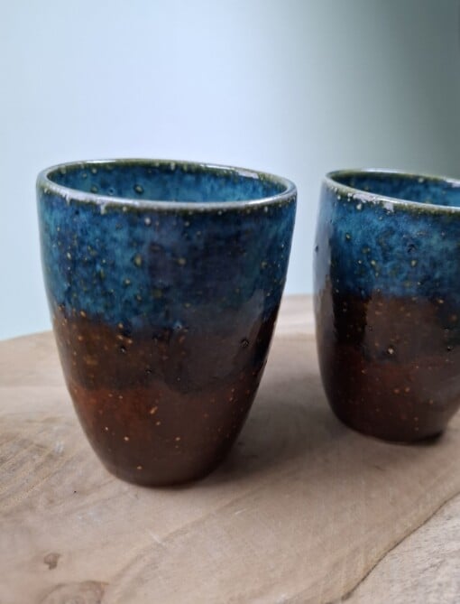 2 keramiek koffiebekers Avondlucht