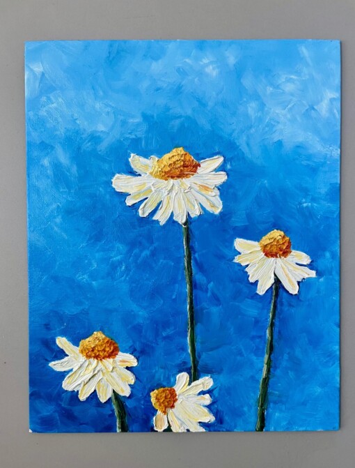 Schilderij "Daisy" - origineel kunstwerk in olieverf