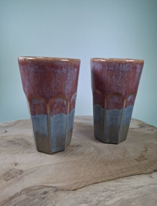 2 keramiek koffiebekers Red Dream Large