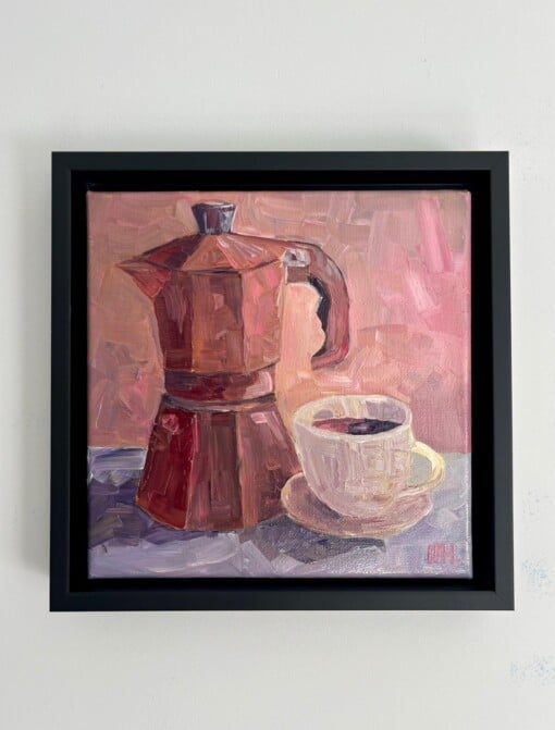 Schilderij "Espresso Macchiato" - origineel kunstwerk in olieverf