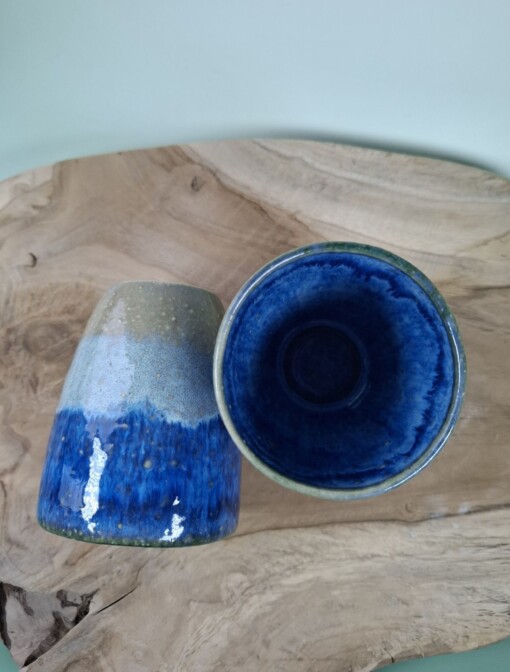 2 keramiek koffiebekers Blue Dream