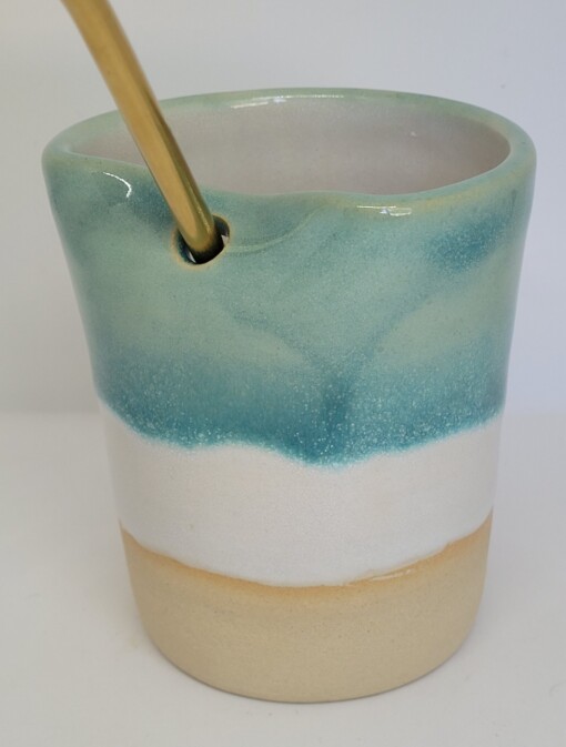Rietjesbeker blauw-wit