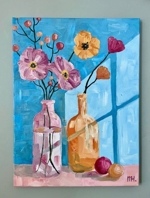 Schilderij “Here comes the sun” - origineel kunstwerk van olieverf