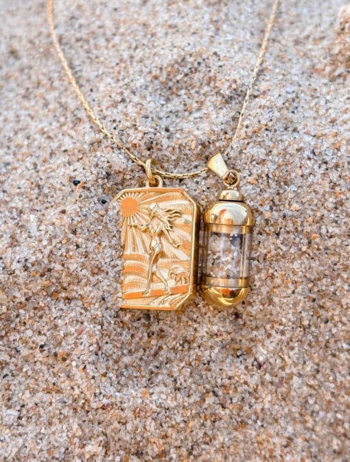 Laguna Beach Pendant Surfgirl Ketting Goud