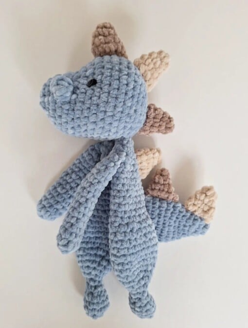 Gehaakt dino knuffeldoekje