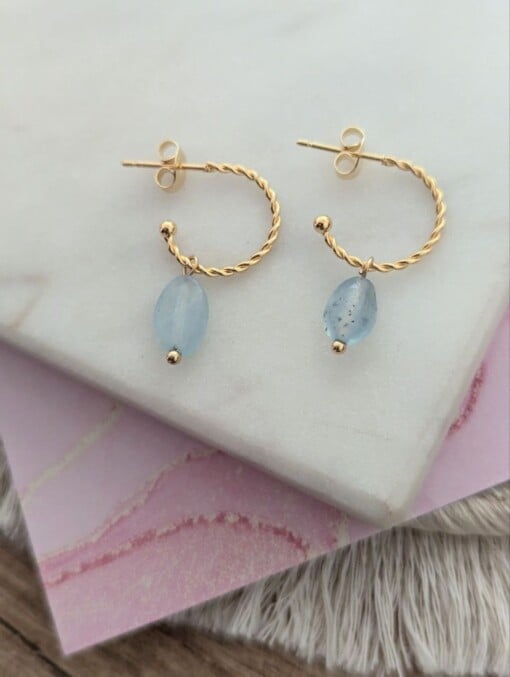 Natural stone oorbellen