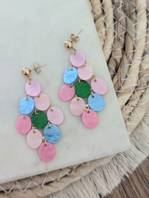 Colourful summer pop oorbellen