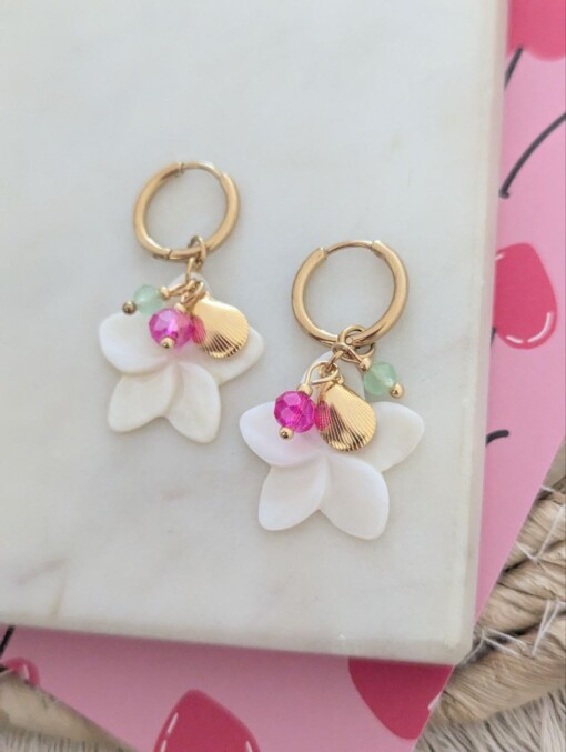 Summer vibe oorbellen goud