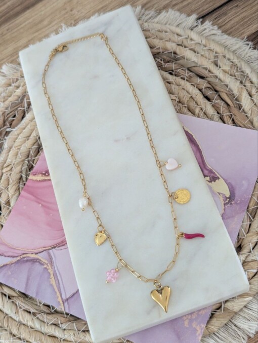 Golden Charm Chain – Stainless Steel Bedelketting