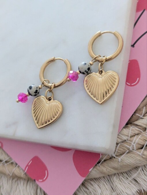 Golden Heart Pop oorbellen