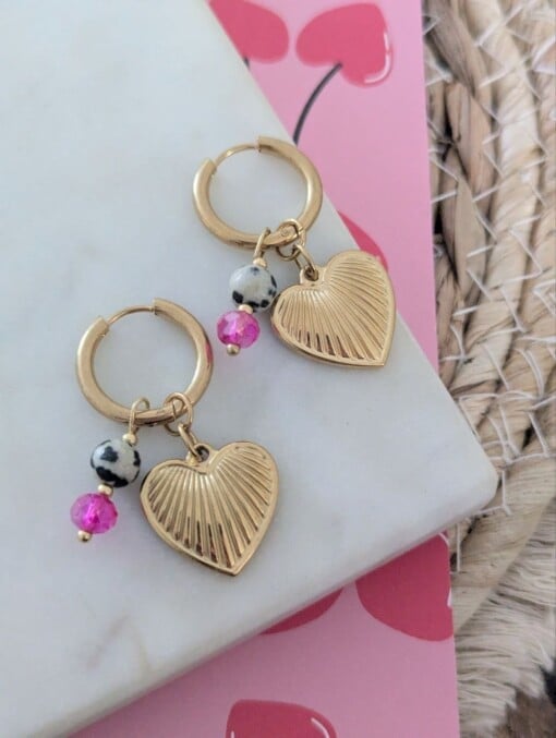 Golden Heart Pop oorbellen