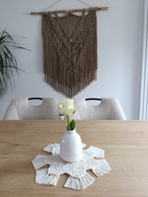 Macramé Servet op tafel