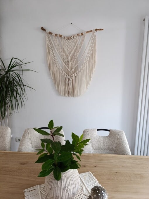 Macramé Beige Wanddecoratie
