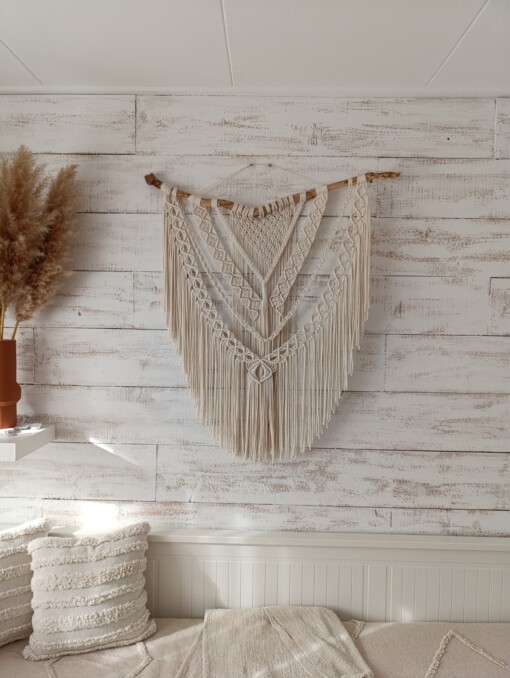 Macramé Beige Wanddecoratie