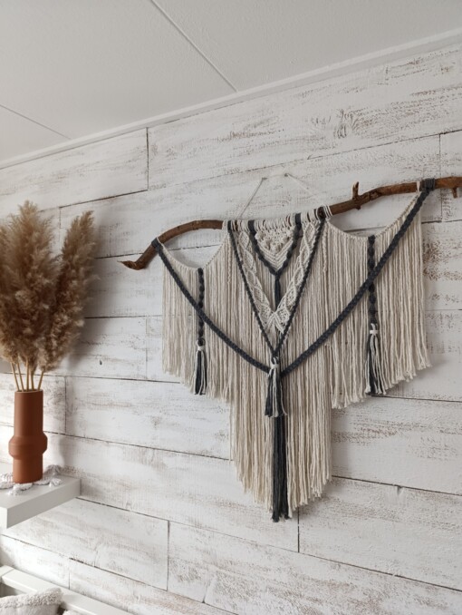 Macramé Crème Wanddecoratie