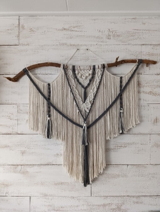 Macramé Crème Wanddecoratie
