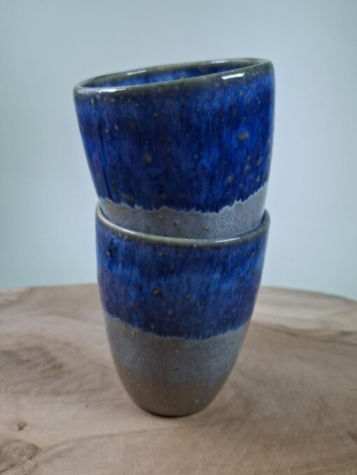 2 keramiek koffiebekers Blue Dream