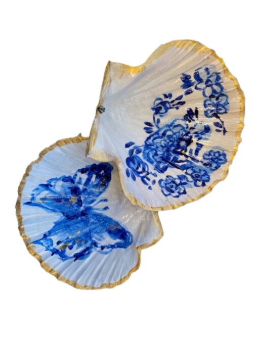 Workshop oesterschelpen beschilderen met Delftsblauw - 5 juli 2025
