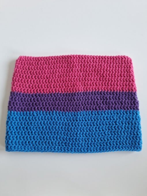 Gehaakte muts 'Bisexual flag'