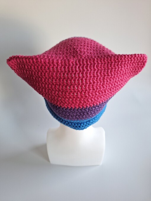 Gehaakte muts 'Bisexual flag'