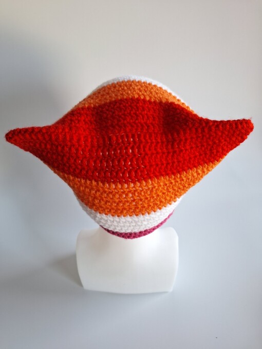 Gehaakte muts 'Lesbian flag'
