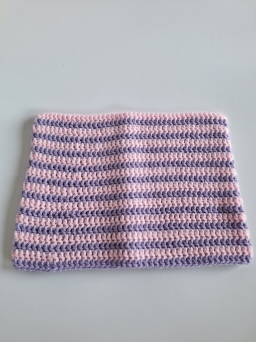 Gehaakte muts 'Lilac & babypink'
