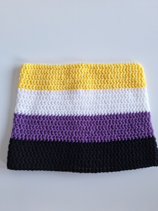 Gehaakte muts 'Non-binary flag'