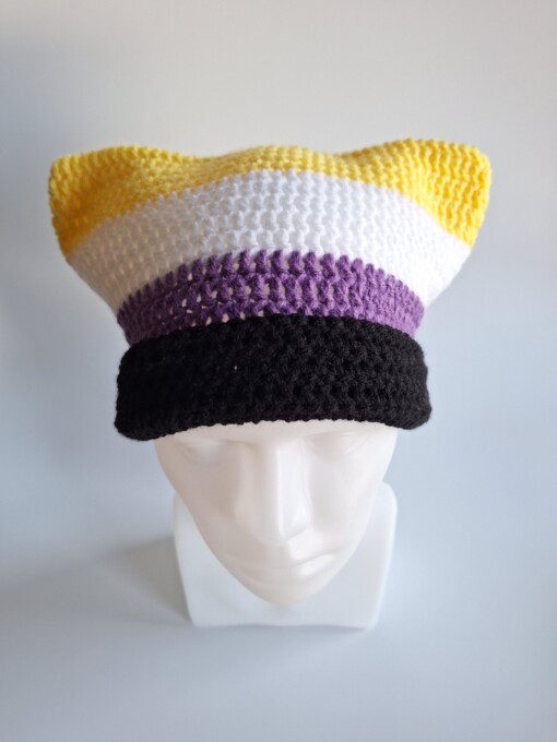 Gehaakte muts 'Non-binary flag'