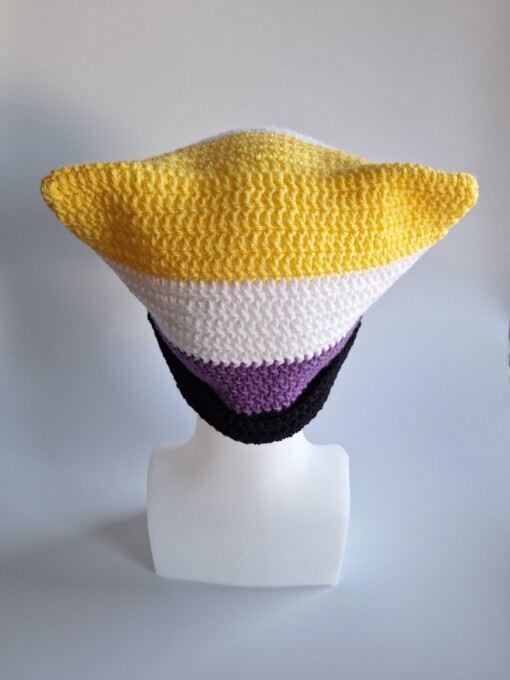 Gehaakte muts 'Non-binary flag'