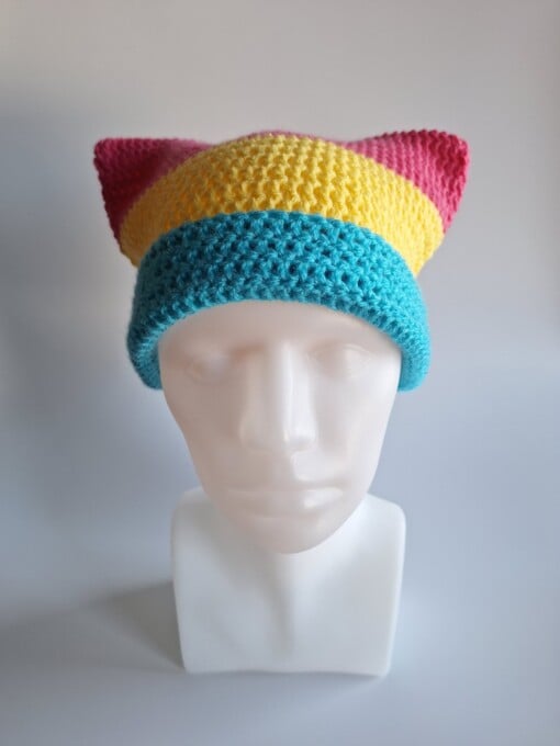 Gehaakte muts 'Pansexual flag'