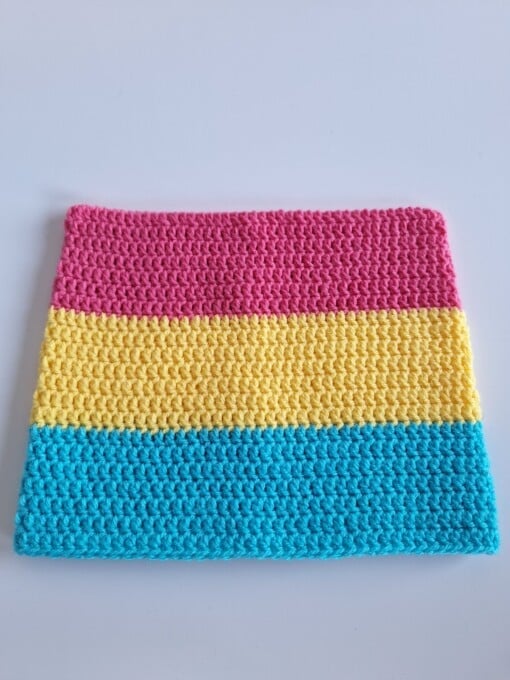 Gehaakte muts 'Pansexual flag'