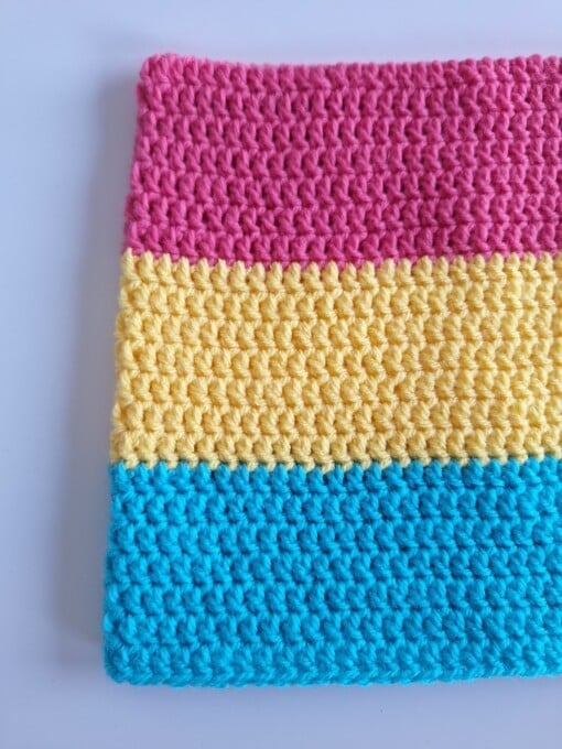 Gehaakte muts 'Pansexual flag'