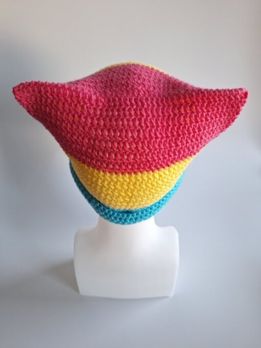 Gehaakte muts 'Pansexual flag'